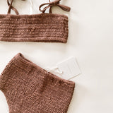 Smocked Bikini Top - Plum