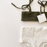 Smocked Bikini Top - Olive