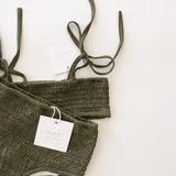 High Waisted Bikini Bottoms - Olive