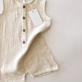 Muslin Romper - Ecru