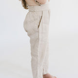 Linen Flutter Sleeve Jumpsuit - Petal
