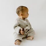 ‘Gray Marle‘ Ribbed Knit Playsuit