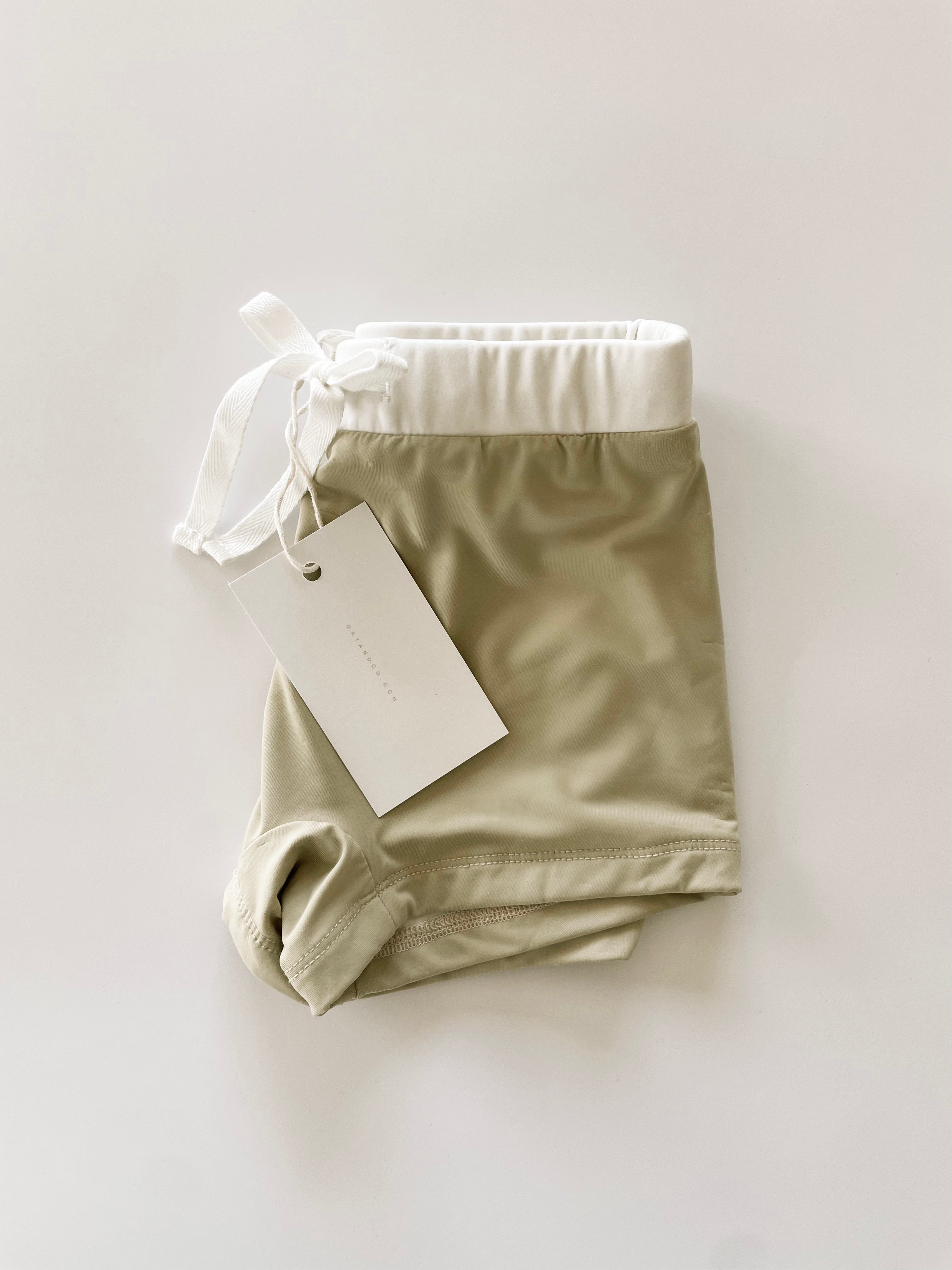Euro Style Swim Trunks Khaki Oat Co