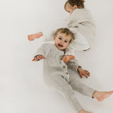 ‘Gray Marle‘ Ribbed Knit Playsuit