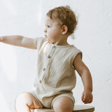 Muslin Romper - Stone
