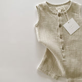Muslin Romper - Stone
