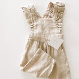Linen Flutter Sleeve Jumpsuit - Petal