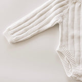 Wide Ribbed Knit Onesie ‘Dove’