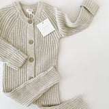 ‘Gray Marle‘ Ribbed Knit Playsuit