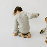 ‘Gray Marle‘ Ribbed Knit Playsuit