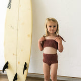 Smocked Bikini Top - Plum