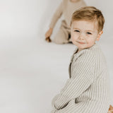‘Gray Marle‘ Ribbed Knit Playsuit