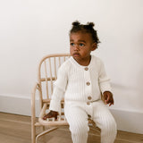 ‘Powder’ Ribbed Knit Playsuit