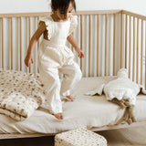 Linen Flutter Sleeve Jumpsuit - Vanilla
