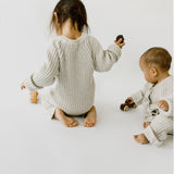 ‘Gray Marle‘ Ribbed Knit Playsuit