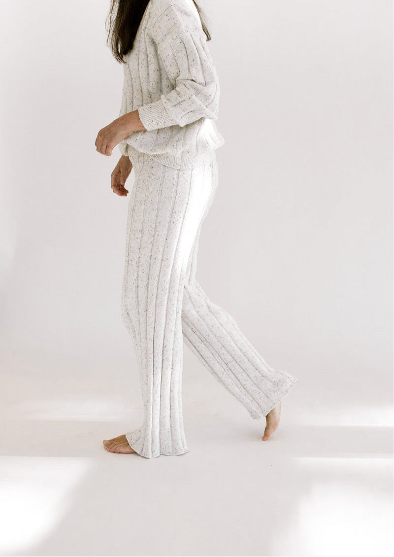 Women’s Wide Ribbed Knit Pant ‘Sprinkle’