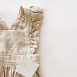 Linen Flutter Sleeve Jumpsuit - Petal