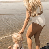 Women’s High Waisted Smocked Bikini Bottoms - Coconut