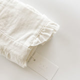 Linen Flutter Sleeve Jumpsuit - Ivory