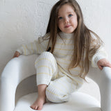 ‘Yellow Stripe’ Ribbed Knit Pant