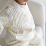‘Yellow Stripe’ Ribbed Knit Sweater
