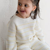 ‘Yellow Stripe’ Ribbed Knit Sweater