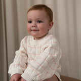 ‘Pink Stripe’ Ribbed Knit Onesie