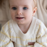 ‘Yellow Stripe’ Ribbed Knit Onesie