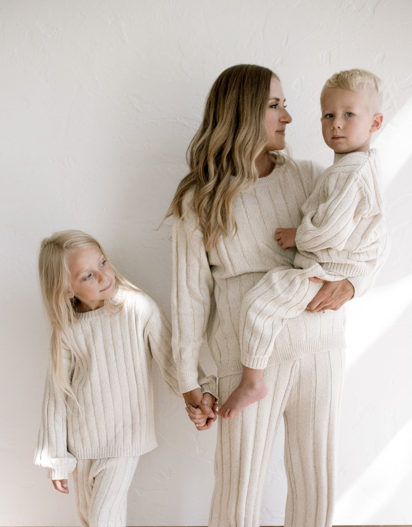 Women’s Wide Ribbed Knit Pant ‘Oatmeal’