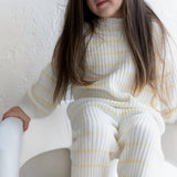 ‘Yellow Stripe’ Ribbed Knit Sweater