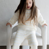 ‘Yellow Stripe’ Ribbed Knit Pant