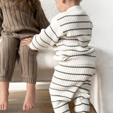 Children’s ‘Deep Green Stripe’ Ribbed Knit Pant