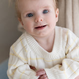 ‘Yellow Stripe’ Ribbed Knit Onesie