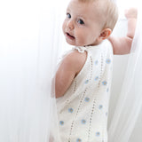 Heirloom Onesie - Blue Daisy