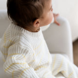 ‘Yellow Stripe’ Ribbed Knit Sweater