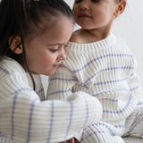 ‘Lilac Stripe’ Ribbed Knit Sweater