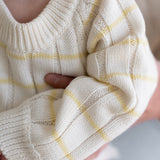 ‘Yellow Stripe’ Ribbed Knit Onesie