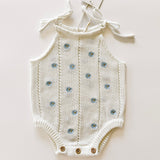 Heirloom Onesie - Blue Daisy