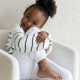 ‘Navy Stripe’ Ribbed Knit Sweater