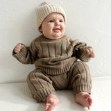 Children’s Wide Ribbed Knit Pant ‘Oak’