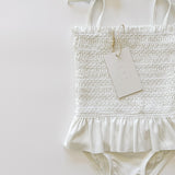 Smocked Bathing Suit - Coconut