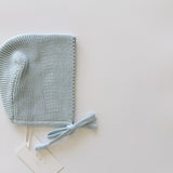 Purl Knit Bonnet ‘Sky Blue’