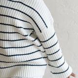 ‘Navy Stripe’ Ribbed Knit Sweater