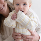 ‘Yellow Stripe’ Ribbed Knit Onesie