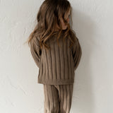 Children’s Wide Ribbed Knit Pant ‘Oak’