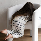 ‘Navy Stripe’ Ribbed Knit Pant