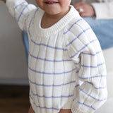 ‘Lilac Stripe’ Ribbed Knit Onesie