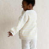 ‘Yellow Stripe’ Ribbed Knit Sweater