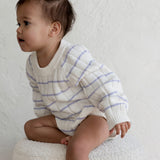‘Lilac Stripe’ Ribbed Knit Onesie
