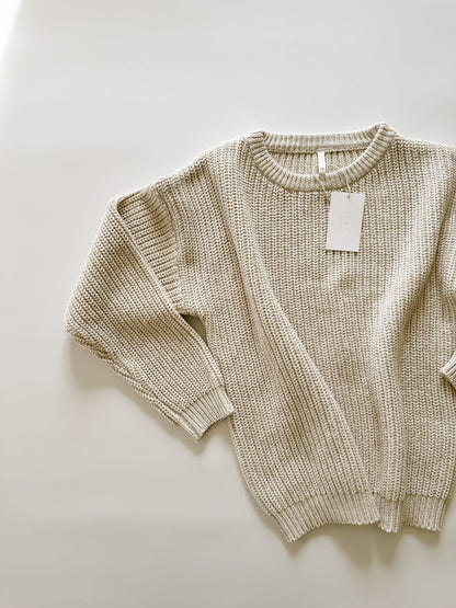 Women’s Oatmeal Chunky Knit Sweater